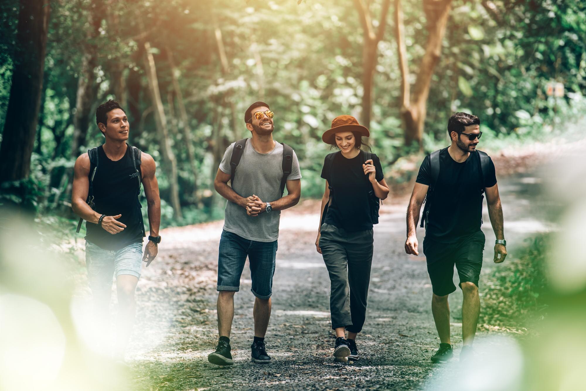Caminata en grupo